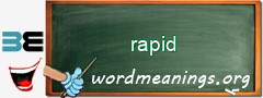 WordMeaning blackboard for rapid